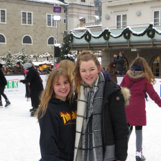 Me and Caitlin in skating in Salzburg